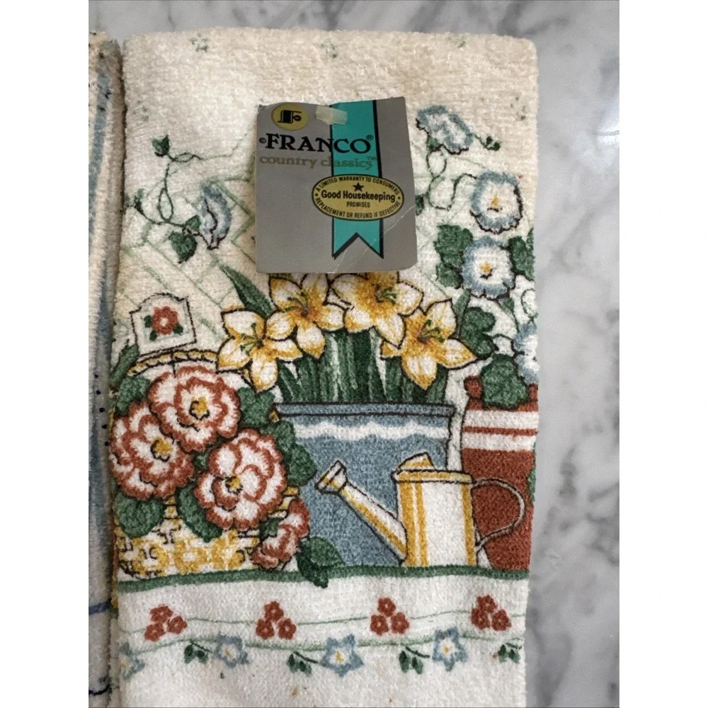 Vintage Franco Kitchen Towels Unused 100% Cotton NWT Set Of 3 READ